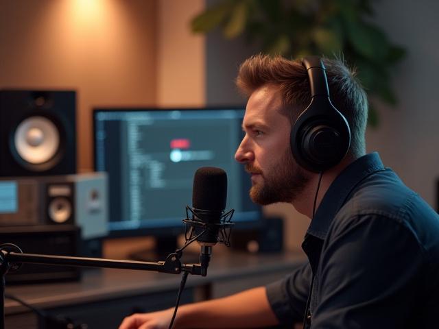 Studio Podcast Aufnahme