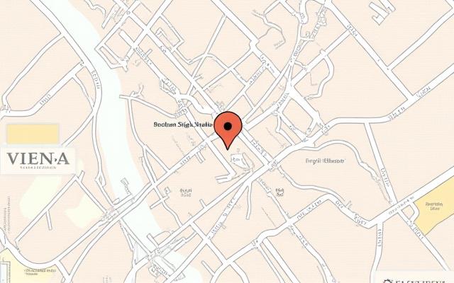 Karte von Wien mit dem Standort des Alpenglas Studios in der Spiegelgasse 27